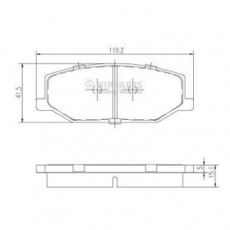 Тормозные колодки, дисковый тормоз (набор) NIPPARTS J3608003