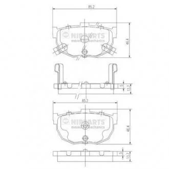 Гальмівні колодки NIPPARTS J3610505