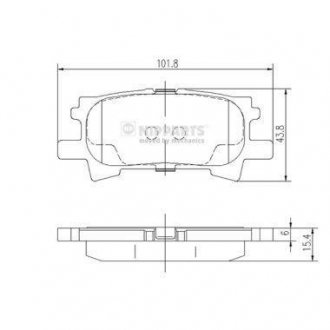 Комплект тормозных колодок, дисковый тормоз NIPPARTS J3612031