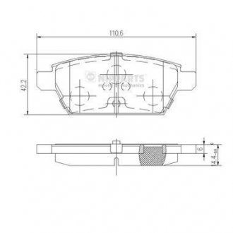 Гальмівні колодки NIPPARTS J3613019