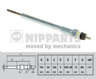 Свеча накаливания NIPPARTS J5710302 (фото 1)