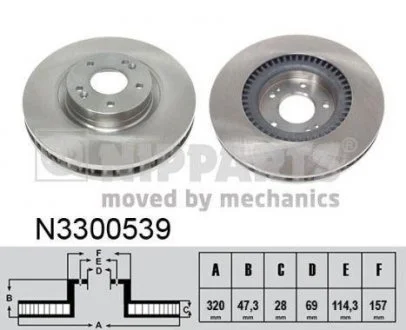Тормозной диск NIPPARTS N3300539