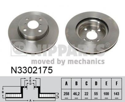 Тормозной диск NIPPARTS N3302175