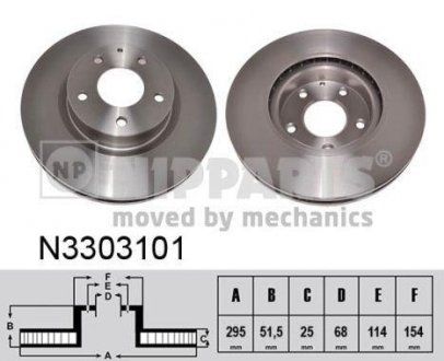 Тормозной диск NIPPARTS N3303101 (фото 1)