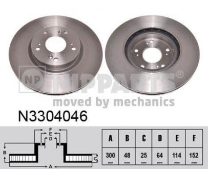 Тормозной диск NIPPARTS N3304046