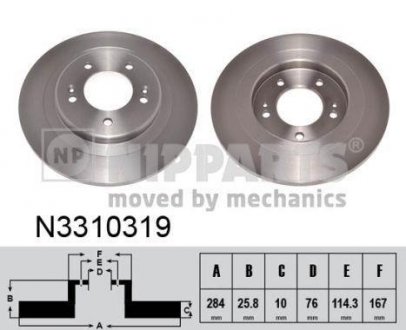 Диск тормозной NIPPARTS N3310319 (фото 1)