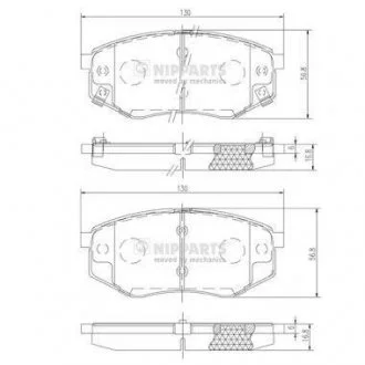 Гальмівні колодки NIPPARTS N3600545