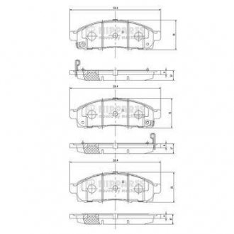 Комплект тормозных колодок, дисковый тормоз NIPPARTS N3601101 (фото 1)