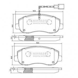 Комплект тормозных колодок, дисковый тормоз NIPPARTS N3601105