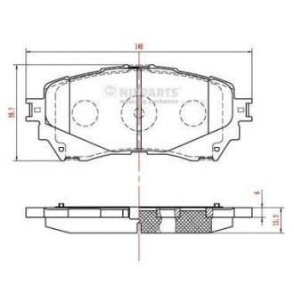 Колодки тормозные дисковые, к-кт. NIPPARTS N3603074 (фото 1)