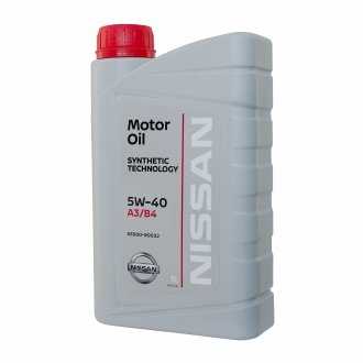 Моторное масло / Infiniti Motor Oil 5W-40 синтетическое 1 л NISSAN Ke90090032