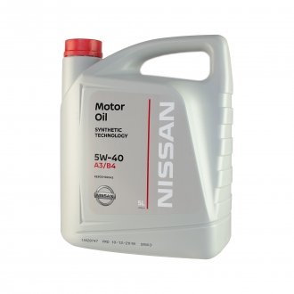 Моторна олія / Infiniti Motor Oil 5W-40 синтетична 5 л NISSAN Ke90090042