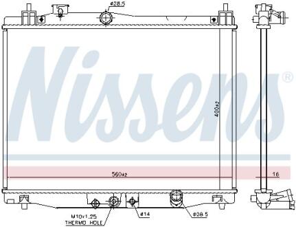 Радіатор двигуна HONDA JAZZ IV 1.3 09.15- NISSENS 606707 (фото 1)