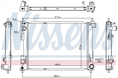 Автозапчастина NISSENS 606734