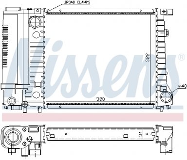 Радіатор охолоджування NISSENS 60729A (фото 1)