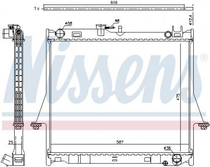 Радиатор D-MAX 02-.. NISSENS 60856 (фото 1)