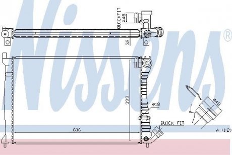 Радиатор охлаждения NISSENS 61398A