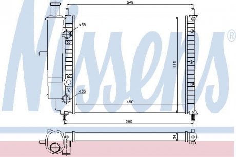 Радіатор охолодження NISSENS 61788