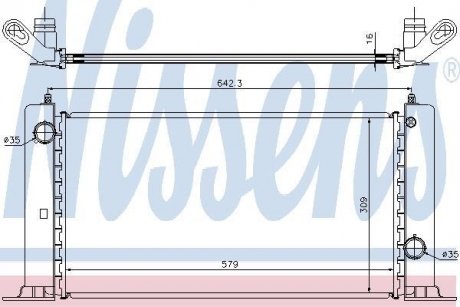 Радиатор охлаждения NISSENS 61883A