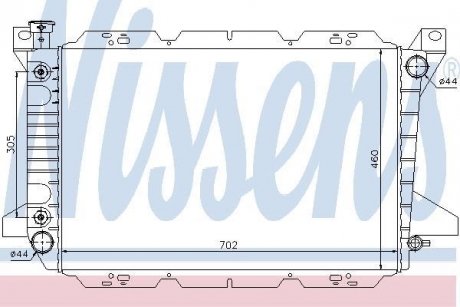 Радіатор, охолодження двигуна NISSENS 620981