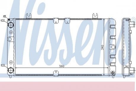 Радиатор охлаждения NISSENS 623554
