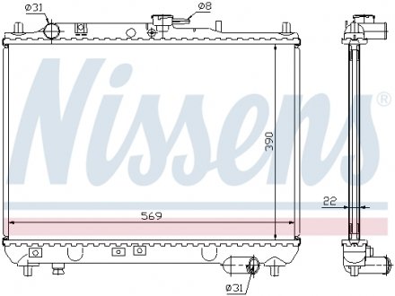 Радиатор охлаждения NISSENS 62409A