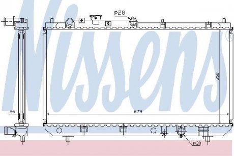 Радіатор, охолодження двигуна NISSENS 62456A