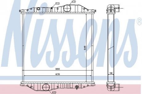 Радиатор, охлаждение двигателя NISSENS 625502