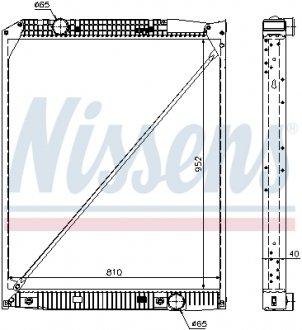 Радиатор, охлаждение двигателя NISSENS 62649A