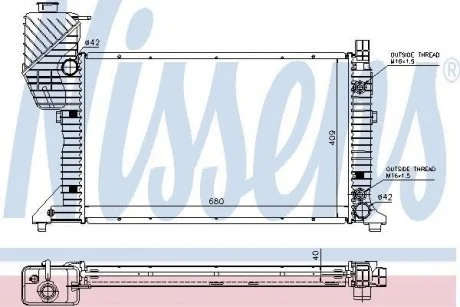 Радиатор охлаждения NISSENS 62686A
