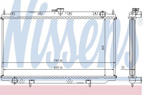 Радиатор охлаждения NISSENS 62923A