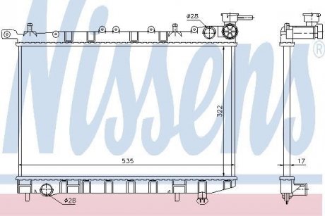 Радиатор охлаждения NISSENS 62949