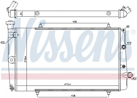 Радіатор, охолодження двигуна NISSENS 634811