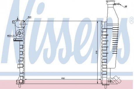 Радиатор, охлаждение двигателя NISSENS 63546