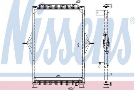 Радіатор, охолодження двигуна NISSENS 63778A