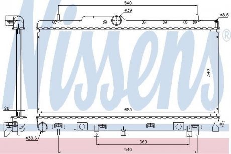 Радиатор охлаждения NISSENS 64116