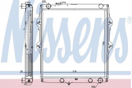Радіатор, охолодження двигуна NISSENS 646848