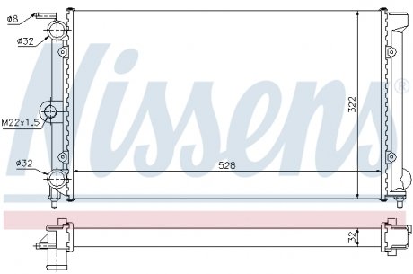 Радиатор охлаждения NISSENS 651111 (фото 1)