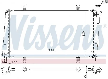 Радиатор, охлаждение двигателя NISSENS 65551A