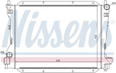 Радіатор, охолодження двигуна NISSENS 66703