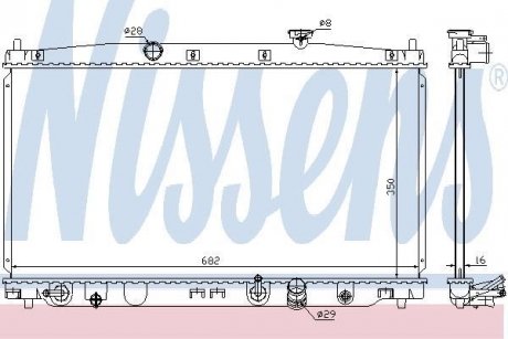 Радиатор, охлаждение двигателя NISSENS 68149 (фото 1)