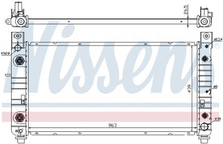 Радиатор двигателя NISSENS 69091