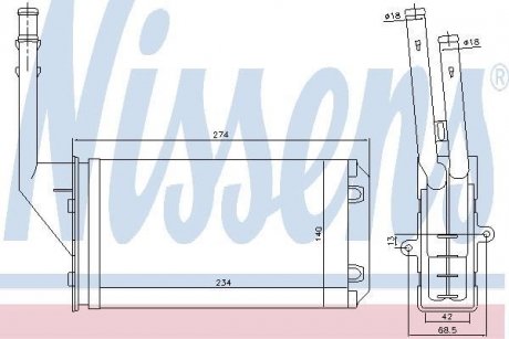 Радиатор печки NISSENS 71143