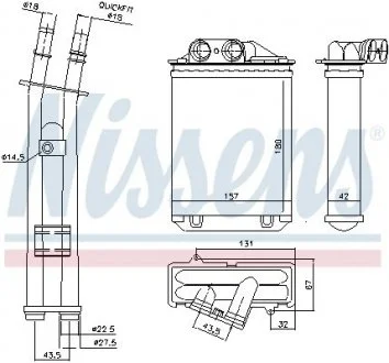 Радіатор обігріу салону NISSENS 71459