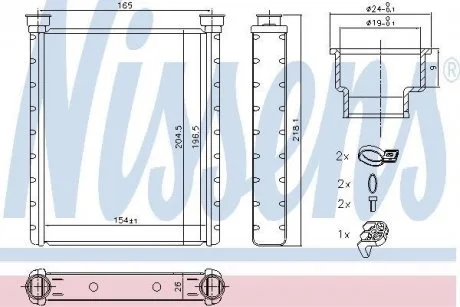 Радіатор обігріу салону NISSENS 72065