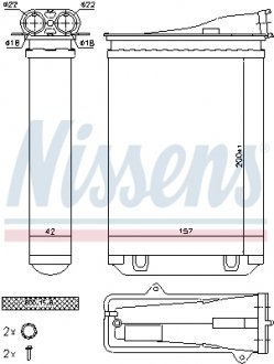 Радиатор печки NISSENS 72954 (фото 1)