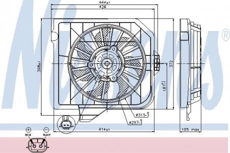 Вентилятор, охлаждение двигателя NISSENS 85090 (фото 1)