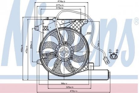 Вентилятор, охлаждение двигателя NISSENS 85202 (фото 1)