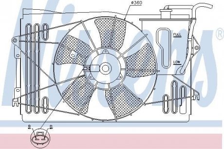 Вентилятор, охолодження двигуна NISSENS 85232