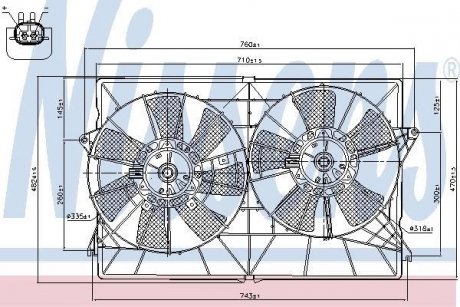 Вентилятор, охолодження двигуна NISSENS 85393